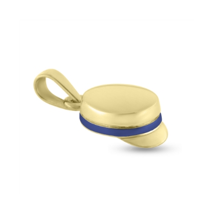 Billede af Vedhæng studenterhue emalje blåt bånd 8 kt. (HHX og HTX) 