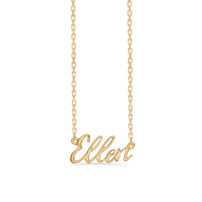 Billede af Studio Z "Name Tag - ELLEN" halskæde forgyldt sølv (40-45 cm)