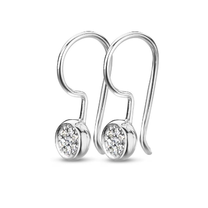 Billede af Spirit Icons Miran ørestikker 14 karat hvidguld med ialt 0,07 ct. w/vs