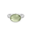 Billede af *Julie Sandlau Bamboo Wisdom ring rhodineret sølv m. grøn spinel str. 48-60