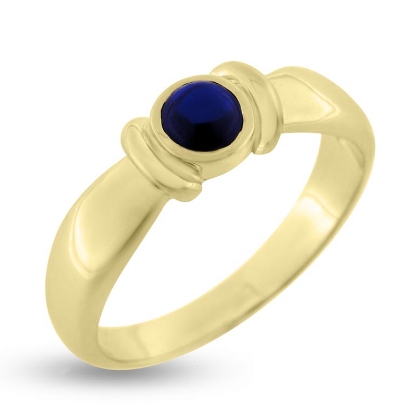 Billede af Ring cab. sl. lapis 5 mm. 14 kt.