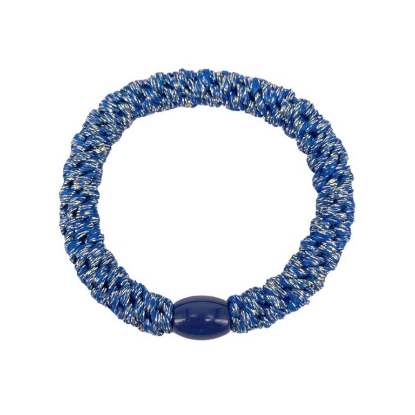 Billede af Aqua Dulce Hårelastik - Blå/guld m. guld glimmer + mørkeblå luk