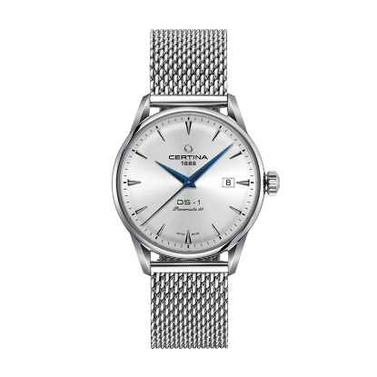 Billede af Certina Urban DS 1 Powermatic herreur stål meshlænke + brun læderrem 40mm safirglas 100m vandtæt