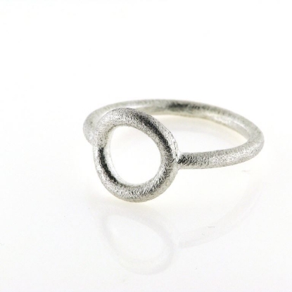 Billede af Ring Circles 11 mm. 925s (overflade sand)