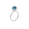 Billede af Susanne Friis Bjørner Ring sølv London blå krystal 8mm str. 54
