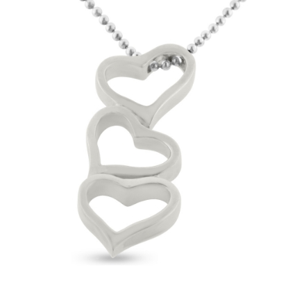 Billede af Vedhæng 3 hjerter (hj. 29 mm.) 925 s.