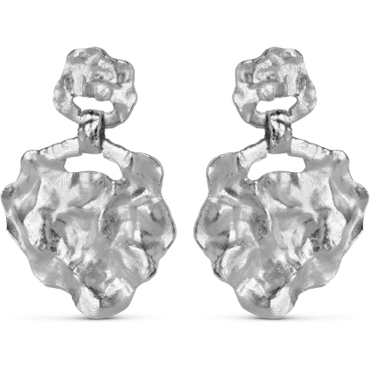 Billede af ENAMEL Copenhagen Windy Large ørering sølv