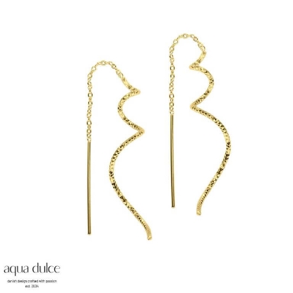 Billede af Aqua Dulce Pullivut øreringe forgyldt sølv