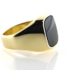 Billede af Ring, herrering med onyx sten,14 kt. facon + 12,1 gr. (prisen er excl. guld)