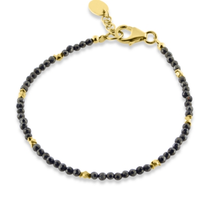 Billede af By Pind Colorful armbånd sølv forgyldt med pyrit