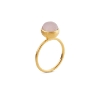 Billede af Susanne Friis Bjørner Ring sølv forgyldt lyserød krystal 8mm str. 52