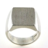 Billede af Herrering massiv 18 kt. lukket bund, plade 16*15 mm.