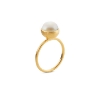 Billede af Susanne Friis Bjørner Ring sølv forgyldt ferskvandsperle 8mm str. 54