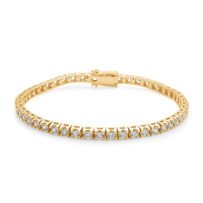 Billede af Mads Z "Tennis" armbånd 14 kt. guld m. 3,00 ct. w/si brillanter