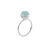 Billede af Susanne Friis Bjørner Ring sølv lyseblå krystal 8mm str. 49