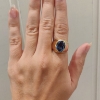 Billede af Ring m. oval ægte sten  14 kt...........
