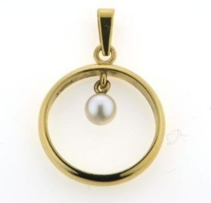 Billede af Vedh. af ring løs perle 5-5½ mm. m. øsken + patz 14 kt.