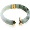 Billede af Armring jade med fatninger, 14 kt.