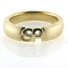 Billede af Herrering udsavet monogram 2 bogstaver 8 kt. facon + 11,5 gr. (prisen er excl. guld)