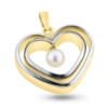 Billede af Vedhæng af ringe m. øsken + patz, sv. perle 5½-6 mm. 8 kt.