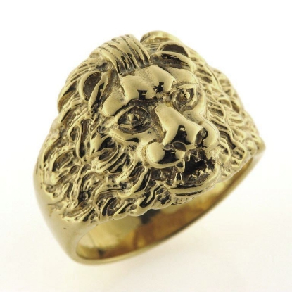 Billede af Herrering med løvehoved