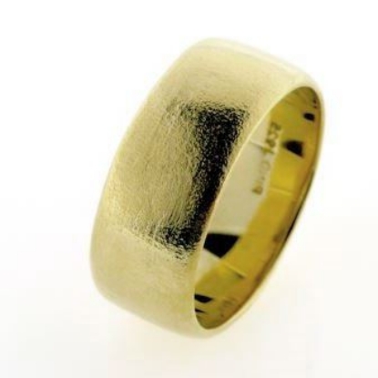 Billede af Herrering u/sten, bred. 9,5 mm. tyk. 1,6 mm. 14 kt. facon 17,1 gr. (prisen er excl. guld)