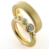 Billede af Ring fattet med 5 brill. 14 kt. (kun ring med brillanter)