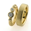 Billede af Ring fattet med 5 brill. 14 kt. (kun ring med brillanter)