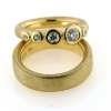 Billede af Ring fattet med 5 brill. 14 kt. (kun ring med brillanter)