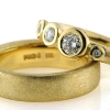 Billede af Ring fattet med 5 brill. 14 kt. (kun ring med brillanter)