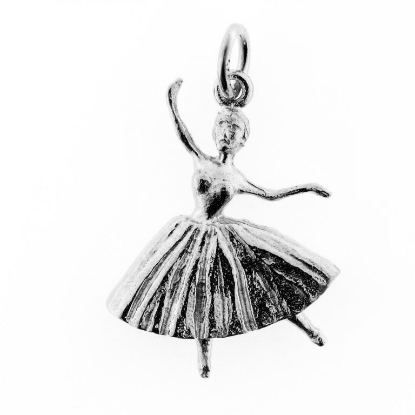 Billede af Vedhæng  "Ballet danser" strutskørt 14 kt. hvg.