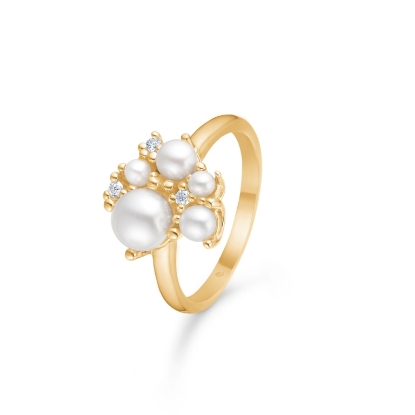 Billede af Mads Z "Diamond Cloud" ring 14 kt. guld m. diamant + fvp (str. 50-60)

