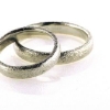 Billede af Viel. & Forlov. ringe, hammerslået 925s.