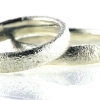 Billede af Viel. & Forlov. ringe, hammerslået 925s.