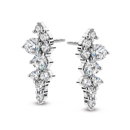 Billede af Spirit Icons Aria øreringe sølv m. cz