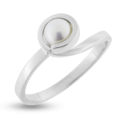 Billede af Ring perle fv. 5-5½ mm. 14 kt. hvg. 