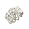 Billede af Ring med udsavninger,3 brill. a 0,03 w/p.  br. ca. 11,0 mm, tyk. 2,0 mm. 925s.