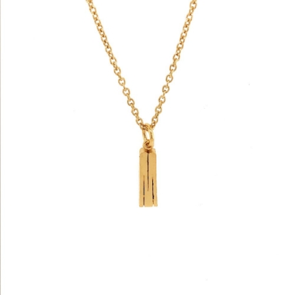 Billede af *Heiring initials vedhæng sølv rhodineret "M"