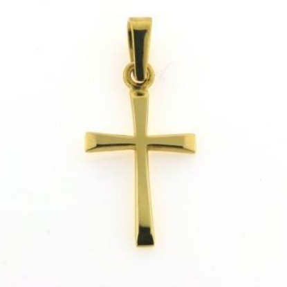 Billede af Vedhæng kors 13*20 m/m 925s forgyldt (forgyldning vil blive slidt af ved dagligt brug !)