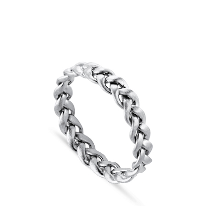 Billede af Jane Kønig Medium Braided ring sølv flet (str. 46-60)
