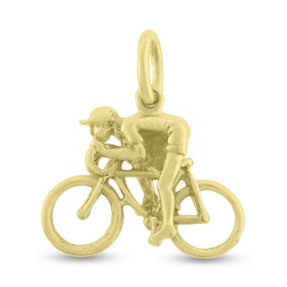 Billede af Vedhæng cykelrytter 925 s. forgyldt
