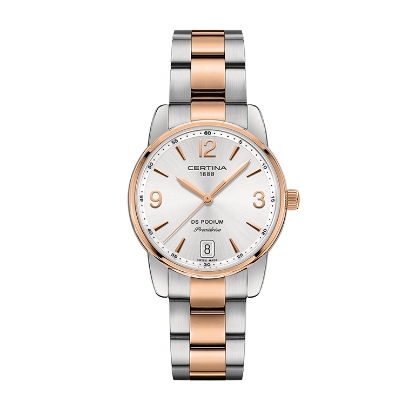 Billede af Certina Urban DS Podium dameur stål/rosadouble lænke sølv skive 32mm