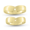 Billede af Vielses & Forlovelses ringe, forskudt 8 kt. facon + 14,6 gr. (prisen er excl. guld)