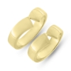 Billede af Vielses & Forlovelses ringe, forskudt 8 kt. facon + 14,6 gr. (prisen er excl. guld)