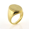 Billede af Ring oval plade, lille kant, Signetring 16,5*12 mm. 14 kt.