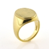Billede af Ring oval plade, lille kant, Signetring 16,5*12 mm. 14 kt.