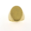 Billede af Ring oval plade, lille kant, Signetring 16,5*12 mm. 14 kt.