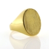 Billede af Ring oval plade, lille kant, Signetring 16,5*12 mm. 14 kt.