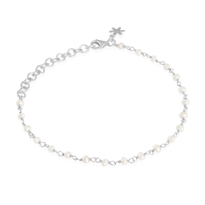 Billede af Susanne Friis Bjørner Armbånd sølv med ferskvandsperler