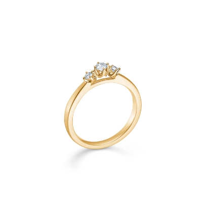 Billede af Mads Z "Crown Trinity" ring 14 kt m. ialt 0,17 ct. brillanter w/si (str. 50-60)